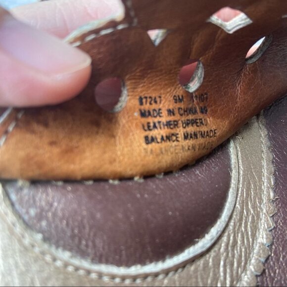 Clarks Artisan Perforated Leather Wedge Sandals - Picture 9 of 15